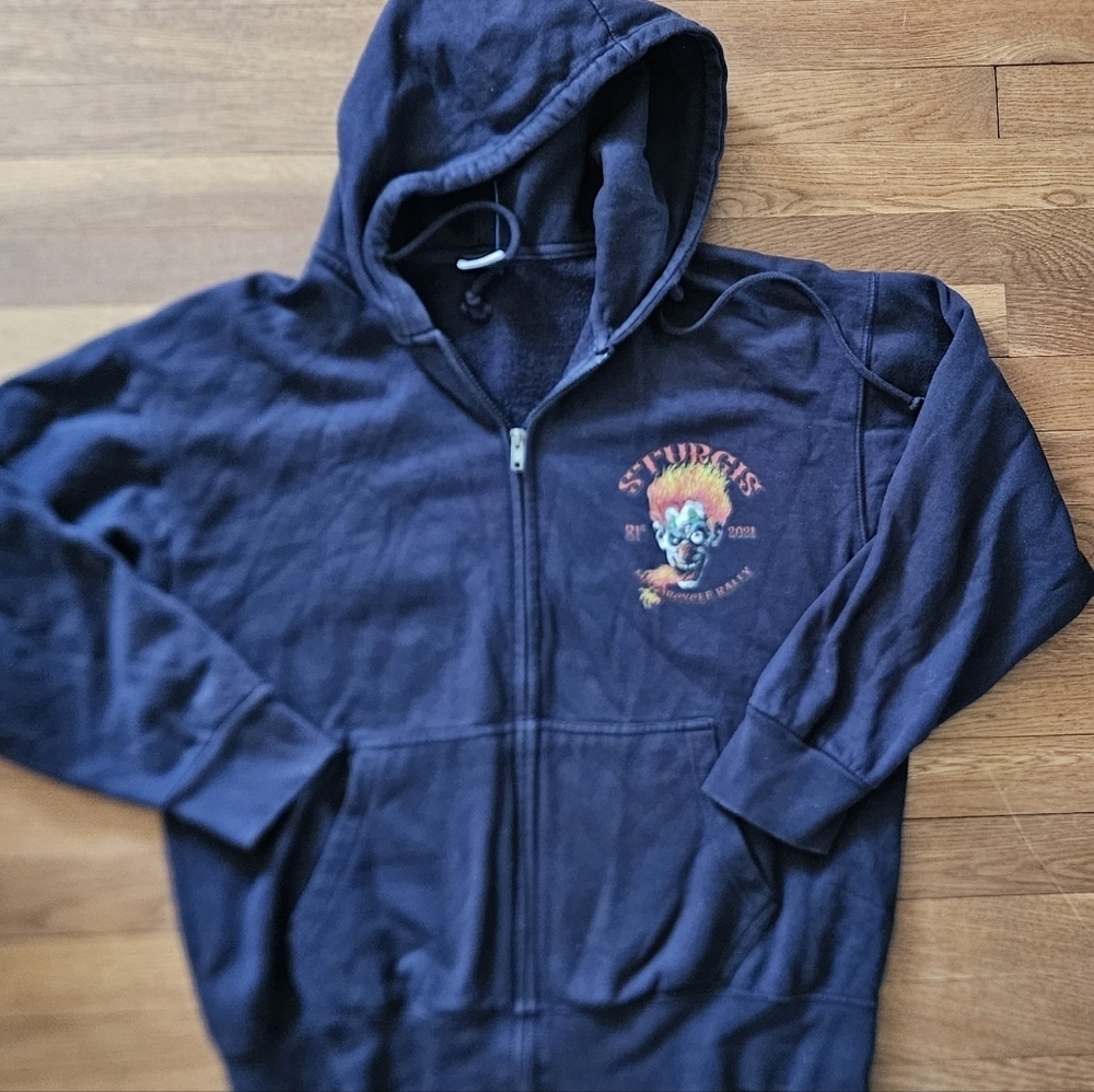 Women's Strugis 2021 Motorcycle Rally Zip Up Hooded Sweatshirt